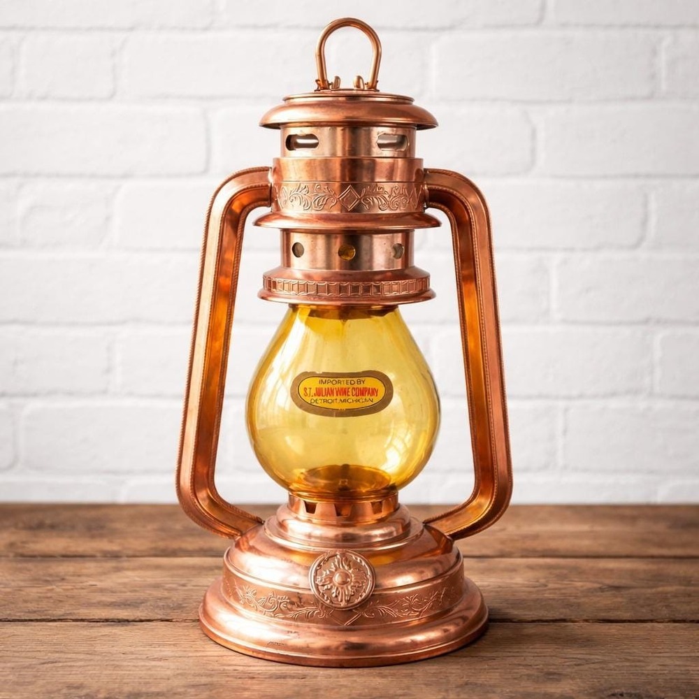 Vintage 1968 Italian Chianti Copper Tone Lantern Gori Gori St Julian Wine Bar